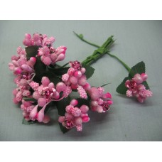 Сложные тычинки с металич.розочкой (добавки)  розовый. 